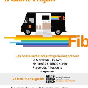 Camion fibre Orange à Saint-Trojan-les-Bains mercredi 27 avril